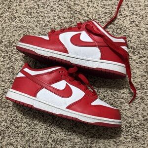 Nike Kids Red and White Sneakers